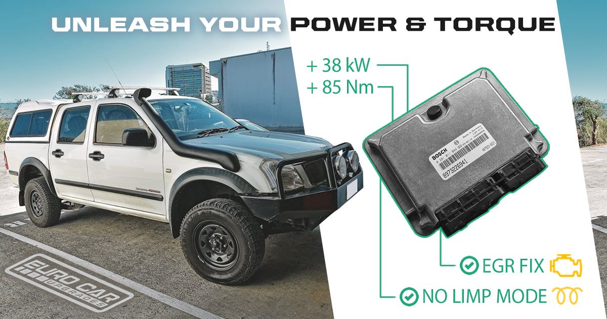Holden Rodeo 4JH1 ECU remap and chip tuning with 38 kW and 85 Nm gains